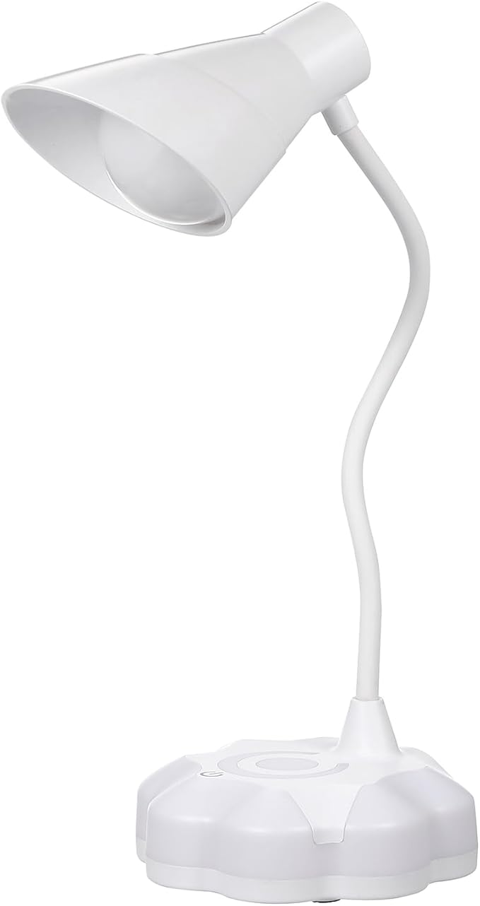 LED Desk Lamp for Bedroom, Eye Protection Table Light with Adjustable Brightness and Flexible Goose Neck Tube, Touch Control Table Lamps for Home Office Study Room (1)