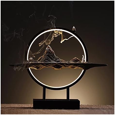 Waterfall Ceramic Reflux I Round LED Lamp I Home Decoration Zen Lamp Circle