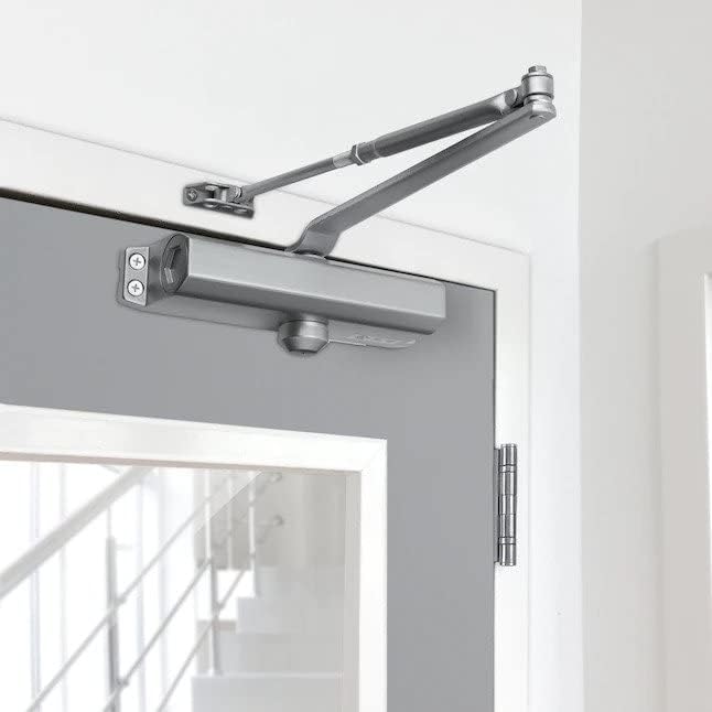 Automatic Door Closer Adjustable Closers Size 3 Commercial Grade 3 Spring Hydraulic Door slam Preventer Auto Door-Closer, Easy Installation & Instructions Silver