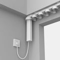 Smart Curtains System, Auto Curtain Opener with Remote, Control by APP WiFi Motorized Curtain Motor Track, Electric Curtain Compatible with Alexa Google Home (Track length 3 meters (118.11 inches))