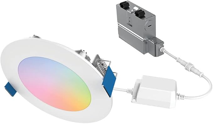 HALO 4” Smart Wi-Fi Slim Canless Recessed LED Downlight Powered by WiZ Pro, Dimmable Full Color with Smart Home Integration - HLB4069WZRGBWMWR