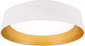 12.5 Inch LED Flush Mount Ceiling Light Fixture, 26W, Super Bright 1350 Lumen, 3 Color 3000K/4000K/5000K, Matt White with Gold Inside, Dimmable Ceiling Lamp for Bedroom Hallway Bathroom Outdoor