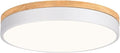Dimmable Wood Oak Ceiling Light Fixture Modern White LED Flush Mount Ceiling Light 5CCT Minimalist Circle Close to Lighting Fixture for Bedroom Kitchen Bathroom Laundry Room 15.74 Inch