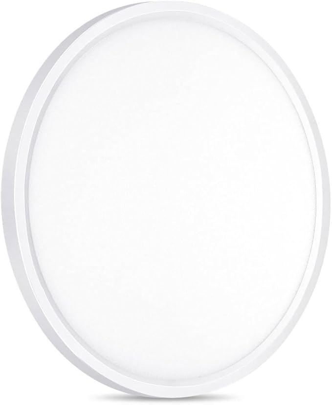 1Pack LED Flush Mount Ceiling Light, 7 Inch 1500LM 15W Thin Round Ceiling Light Fixture, 3000k/4000k/6500k 3 Color Adjustable Ceiling Lamp for Bathroom,Closet,Hallway(White)