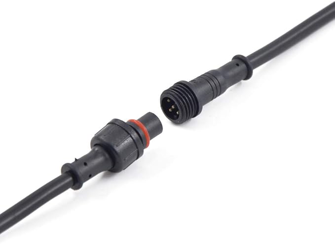 5Pairs 5pin Black Electrical Connector LED Connector for LED Lights 20cm Extension Cable 40cm/Pair 0.2mm² 15mm Nut