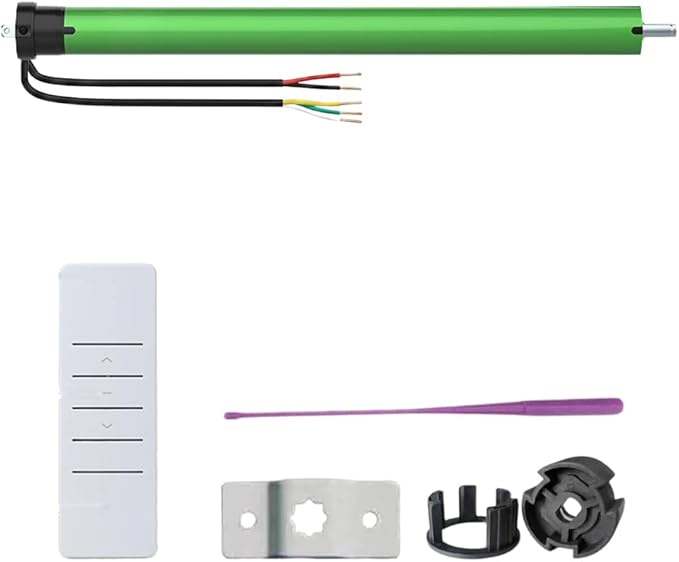 DC12V Dry Contact Motorized Roller Shade Motor Kit, 35mm Quiet Electric Blind Motor, RF Remote Automation Heavy Duty Motorize Persiana Existing Shades (10 N.m for Φ40mm (1.57") Octagonal Tube)