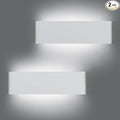 KICAAO 15.7in White Modern Wall Sconce 2-Pack,16W Indoor Vanity Light Up and Down LED Vanity Light for Bathroom Wall Lighting Fixtures Not Dimmable Not Plug (White Light 5000K)