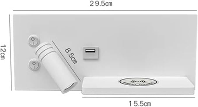 Wireless Charging Column Modern Minimalist Style LED Tone Wall Light Black White Luxury Home Decor Home Appliances Bedroom Nightstand, Lighting Chandelier
