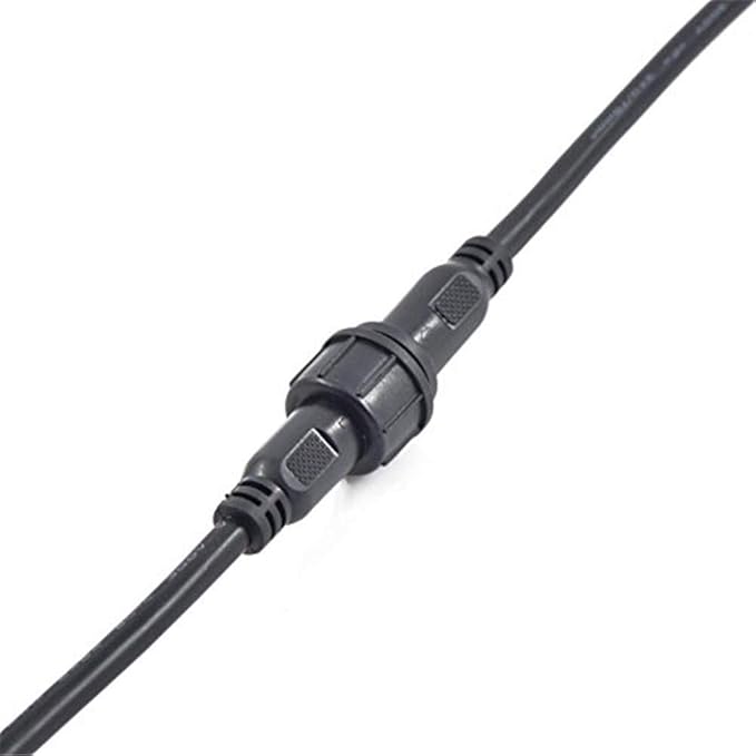 5Pairs 5pin Black Electrical Connector LED Connector for LED Lights 20cm Extension Cable 40cm/Pair 0.3mm² 22mm Nut
