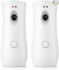 Automatic Air Freshener Spray Dispenser (2-Pack) Wall Mounted or Free Standing, Commercial and Home Use, Multiple Time Scent/Mist Release Settings for Room/Restroom Sprayer (White1101)