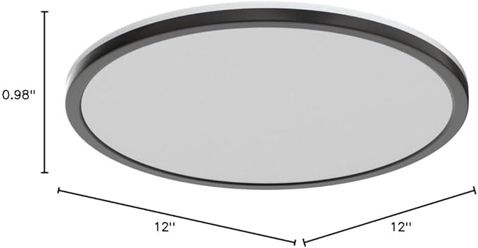 Matane 12in LED Flush Mount Ceiling Light Fixture with Remote Control, Nightlight 2000K Warm, 3000K-6500K Adjustable, Low Profile Ceiling Lights for Bedroom, Kitchen, Living Room, Black