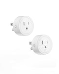 Smart Mini Plug WiFi Outlet Compatible with Alexa and Google Home APP Remote Control Socket with Timer and Group Control No Hub Required ROHS and FCC Apple MFi Certified 2 Pack