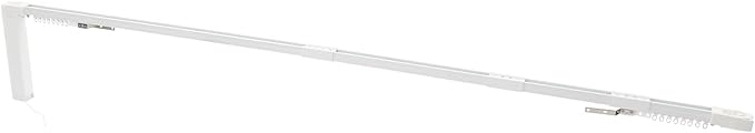 Smart Electric Curtain Track System, 47''-87'' Telescoping Motorized Curtain Rail Works, Remote & WiFi Control Curtains Rod, 88LB Load, Ceiling Mount Automatic Curtain Opener, Quiet Motor