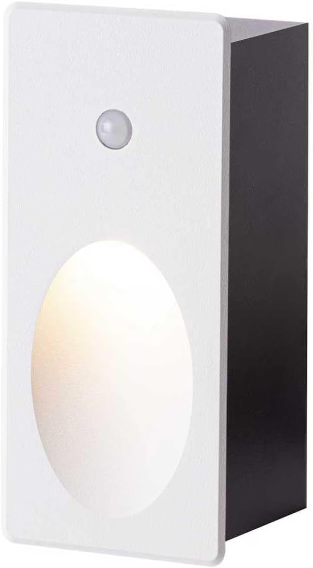 Inductive Step Lights, With Adjustable Color Temperature (2700k/4000k/6000k), 3w, Recessed Installation/Suitable For Stairs, Corridors, Aisles, Bedrooms, Glare-Free, Aluminum Casing (Frosted White)