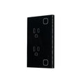 WiFi Smart Wall Outlet, Outlet Compatible with Alexa and Google Home, Smart Tuya Socket with Energy Monitoring and Timer, Dual Sockets2.4GHz WiFi Only, Black 1 Pack