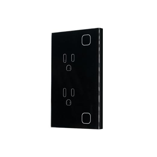 WiFi Smart Wall Outlet, Outlet Compatible with Alexa and Google Home, Smart Tuya Socket with Energy Monitoring and Timer, Dual Sockets2.4GHz WiFi Only, Black 1 Pack