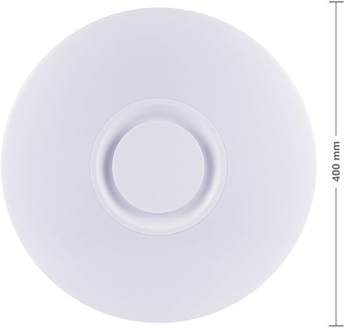 HOREVO Ceiling Lights with Bluetooth Speaker, 15 inch Smart Ceiling Lamp Compatible with Alexa and Google Home,Room Light for Bedroom, Living Room