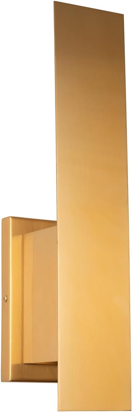 Indoor Wall Sconces, Modern Wall Lights, Up and Down Wall Mount Light, Dimmable Hardwired Wall Light for Bedroom, Living Room, Hallway, GU10 Bulbs Excluded (Brushed Gold)
