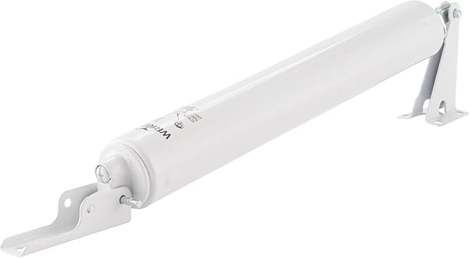 Wright Products Heavy-Duty Pneumatic Storm Door Closer – Durable, Adjustable, Quiet-Closing with Hold-Open Feature (Transitional, White)