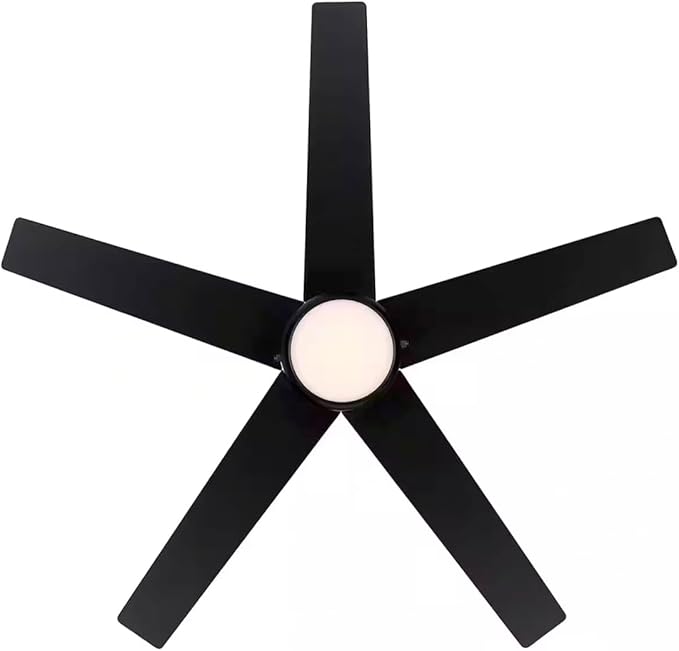 LYTIO Mena 44 in. LED Indoor/Outdoor Matte Black Ceiling Fan with Light Kit and Reversible Blades Included