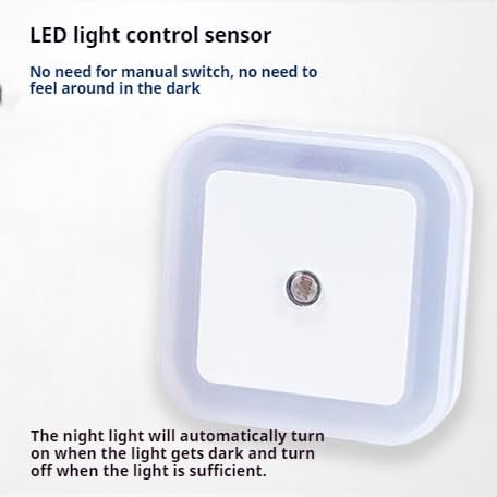 DeepCrush 6 Pack LED Night Light with Smart Sensor Dusk to Dawn Sensor, Daylight White, 0.5W Plug-in，Night Lights Plug into Wall，Lights for Bathroom,Hallway,Bedroom, Kids Room, Kitchen, Stairway