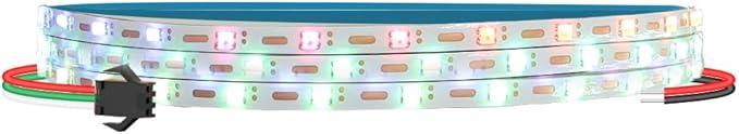 3.2FT WS2812B WS2812 3mm Ultra Narrow LED Strip,DC5V 100LEDs/m Individually Addressable Dream Color Flexible Smart Light Tape for Bedroom,Kitchen,Stage,TV Backlight(No Adapter or Controller)