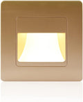 Recessed LED Stair Light Wall Lamp Motion Sensor Wall Lamp AC85-265V Step Lamp Corridor Lighting Indoor Wall Lighting 1PcsColdWhite Gold