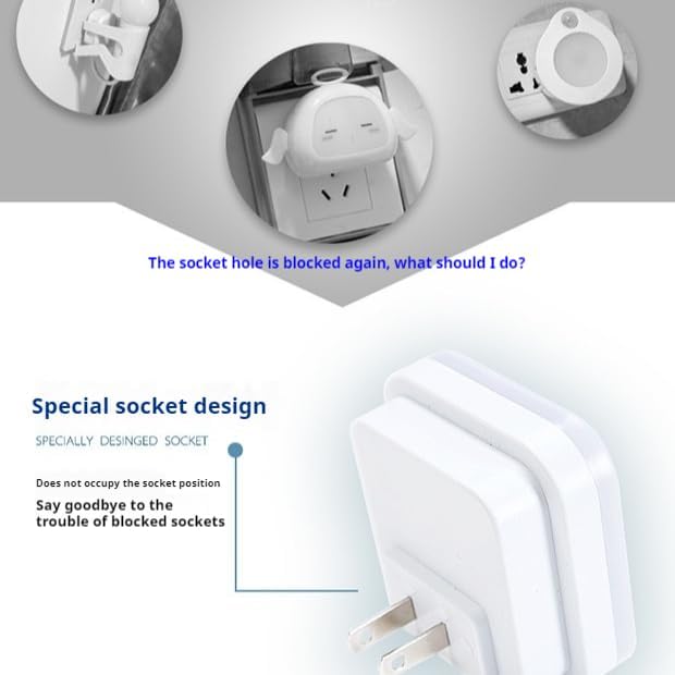 DeepCrush 6 Pack LED Night Light with Smart Sensor Dusk to Dawn Sensor, Daylight White, 0.5W Plug-in，Night Lights Plug into Wall，Lights for Bathroom,Hallway,Bedroom, Kids Room, Kitchen, Stairway