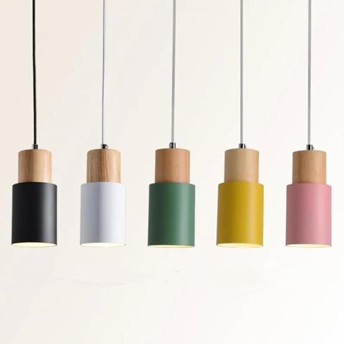 Mini Wrought Iron Kitchen Chandelier 3.9-inch Nordic Modern Macaron Pendant Light Modern Minimalist Pendant Light Suitable for Living Rooms, Dining Rooms, Bedrooms, Children's Rooms,