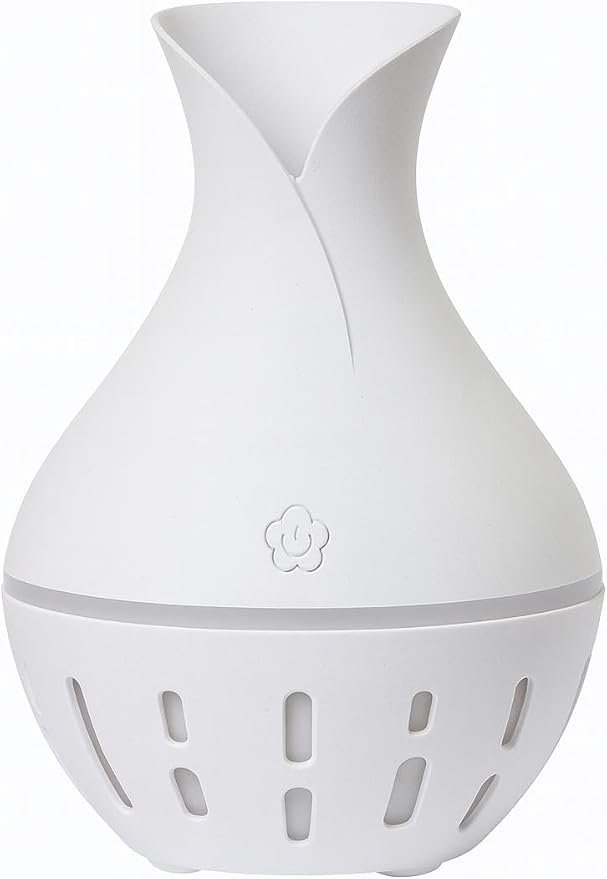 300ML Air Humidifier & Aroma Diffuser Home Fragrance Room Decor Essential Oil Diffuser Humidifiers for Bedroom Cool Mist 7 LED Light Car Air Freshener (White-2)