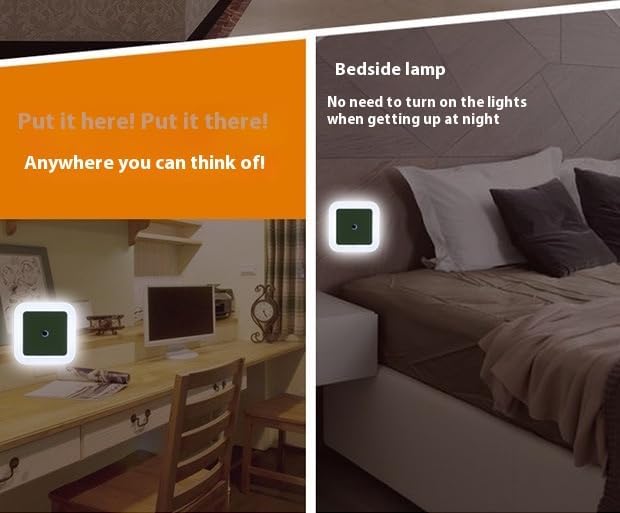 DeepCrush 6 Pack LED Night Light with Smart Sensor Dusk to Dawn Sensor, Daylight White, 0.5W Plug-in，Night Lights Plug into Wall，Lights for Bathroom,Hallway,Bedroom, Kids Room, Kitchen, Stairway
