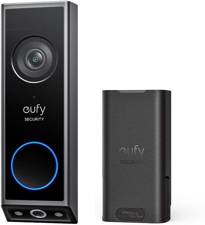 eufy Security Video Doorbell E340 Kit, No Subscription, Dual Cameras, Head-to-Toe View, 2K FHD Doorbell Camera, Two-Way Talk, Delivery Guard, AI Motion Detection, Rechargeable Battery, Built-in 8GB