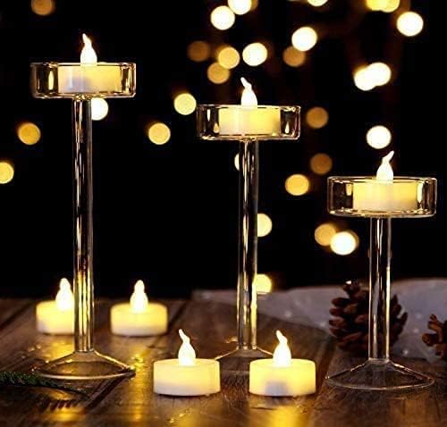 Battery Operated Tea Lights Candles: 100 Pack Realistic and Bright Flickering Holiday Gift Flameless Candles LED Electric Tea Candles for Seasonal & Festival Party Home Decoration (Warm Yellow)