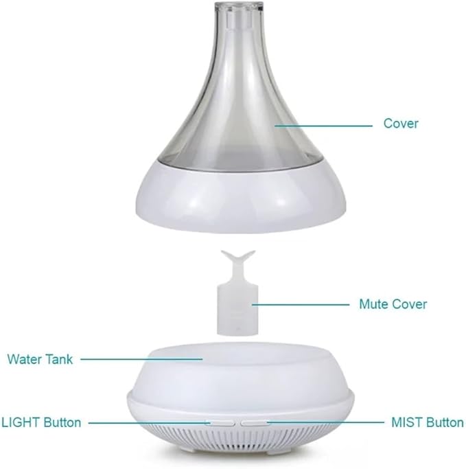 Smart Aromatherapy Diffuser & Humidifier – 350ML, App Controlled, Ultrasonic, Quiet, Multi-Color LED
