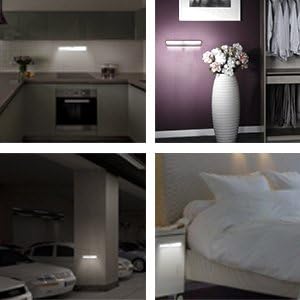 Leadleds I-007 10-LED Wireless Motion Sensor Light Automatic with Magnetic Strip, Battery Operated, Portable for Closet, Door, Stairs, Hallway, Step Lights