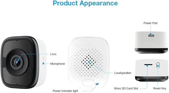 5MP 3K Window Camera, 2.4G & 5G WiFi Indoor Cameras for Home Security with Color Night Vision, Window Security Cam with Smart Human/Motion Detection, 2-Way Audio, 24/7 Recording, Easy & Quick Install