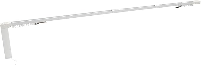 Smart Electric Curtain Track System, 47''-87'' Telescoping Motorized Curtain Rail Works, Remote & WiFi Control Curtains Rod, 88LB Load, Ceiling Mount Automatic Curtain Opener, Quiet Motor