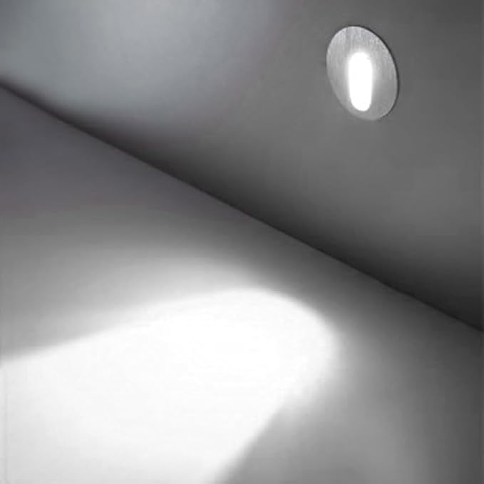 3W LED Steps Wall Light Aisle Wall Corner Lamp Fixture,Recessed Lighting Wall Lamps,Flush Mount Indoor Stairs Lights,Cool White 6000K