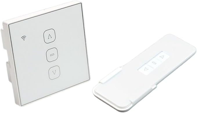 Automatic Electric Window Opener 300Mm Metal Construction, Includes Panel Switch And Remote Control For Residential Or Commercial Window, White Or Black(B)
