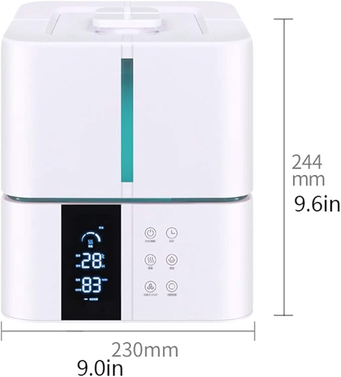 Large Water Tank Capacity Quiet Ultrasonic Humidifier, 5L Humidifiers For Baby Bedroom Home, 1-8H Timer And Waterless Auto Shut-Off, Air Humidifier With Remote Control Hu