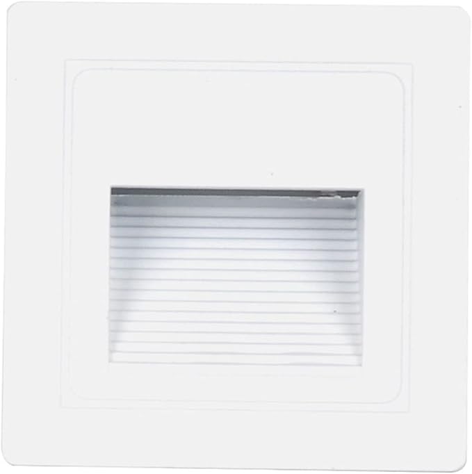 LED Recessed Step Wall Sconce,3W Indoor Outdoor Stairs Light IP65 Waterproof Human Body Induction Wall Lamp Corridor Night Light 85Mm85Mm,C,Ordinary