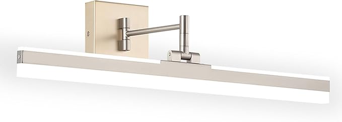 Modern LED Vanity Light,23.6‘’ Adjustable & Rotatable Bathroom Light Fixture Above Mirror, Wall Sconce, Nickel