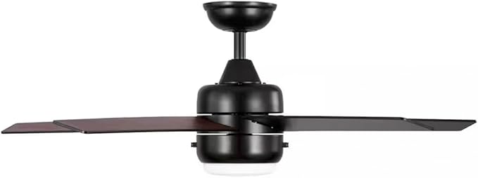 LYTIO Mena 44 in. LED Indoor/Outdoor Matte Black Ceiling Fan with Light Kit and Reversible Blades Included