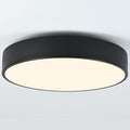 Modern Black Flush Mount Ceiling Light, 3-Lights Round Ceiling Light, Minimalistic Ceiling Lamp Acrylic Shade Lighting Fixture for Bedroom Laundry Room Bathroom Hallway(15.8 Inch)