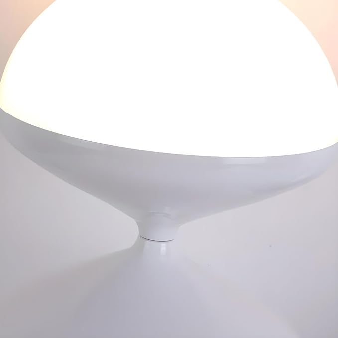 CraftThink Modern Floor Lamp, 47-Inch Height Corner Lamp with Acrylic Bowl Shade, Tall Lamp Standing Lamp with Foot Switch for Bedroom Reading Living Room, Bulb Included (White, Warm Light)