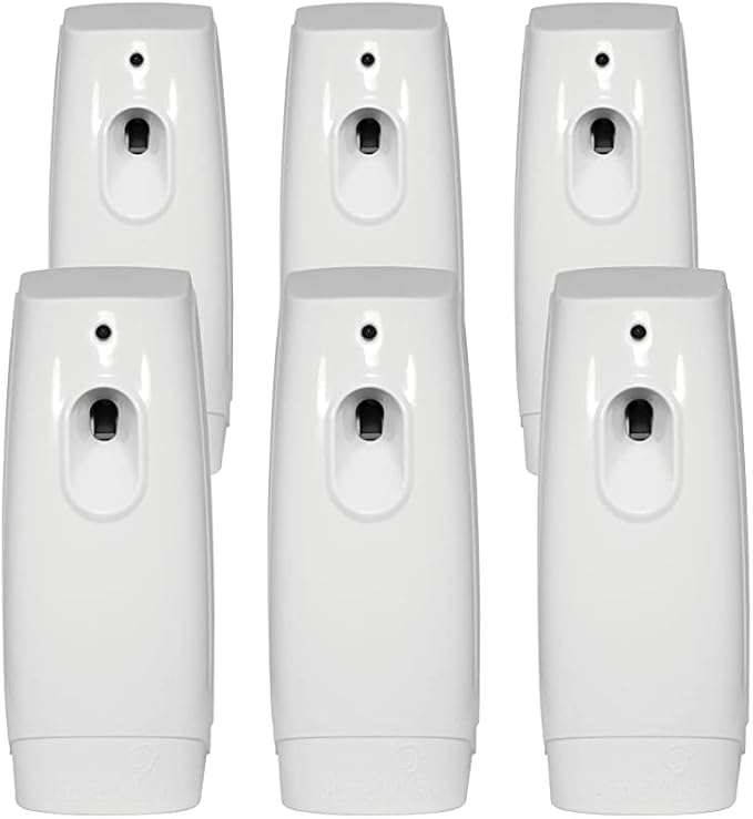 TimeMist Classic Metered Aerosol Air Freshener Fragrance Dispenser - (Case of 6) 1047717 - Great for Odor Control in Kitchen, Bathroom, Locker Room, Breakroom and Washroom