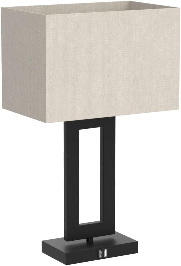 Tall Table Lamps for Living Room Set of 2, Modern Bedside Lamps w. 2 USB Ports, 3-Way Dimmable Touch Control Nightstand Lamp Set w. Fabric Cream Shade for Bedroom End Table, 22 in