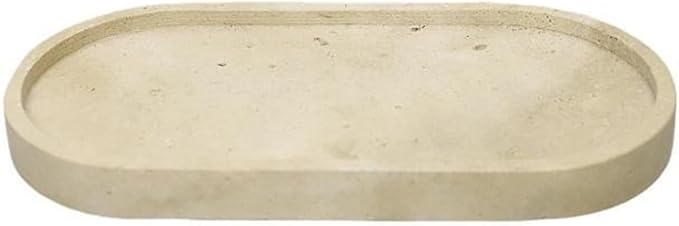 Modern Style Marble Tray Organizer - Modern Stone Decoration for Living Room, Dining Table, Office - Stylish Key and Jewelry Holder(Beige26)