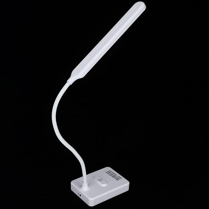 Jeanoko LED Eye Protection Desk Lamp Dimmable USB Charging for Reading Office Home White 22.4 X 4.6in Natural Light, White Light, Warm