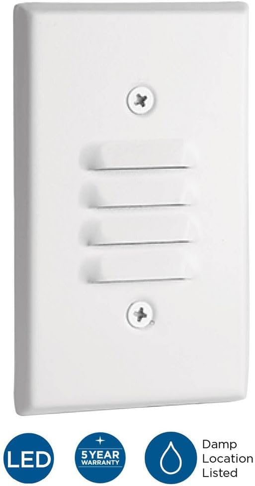 Progress Lighting LED Indoor Louvered Step Light, Indoor, P660003-028-30K, Satin White